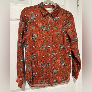 Anthropologie Corduroy Button Down Shirt.